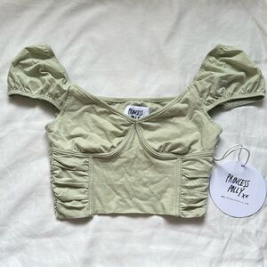 Princess Polly Karla Top sage green size 0